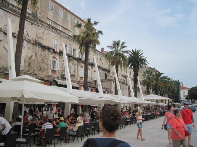 Diocletian's Palace is in the background, with all the modern development now surrounding it