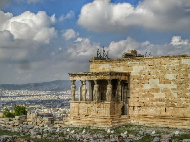 The porch with the caryatids on the Erechtheion