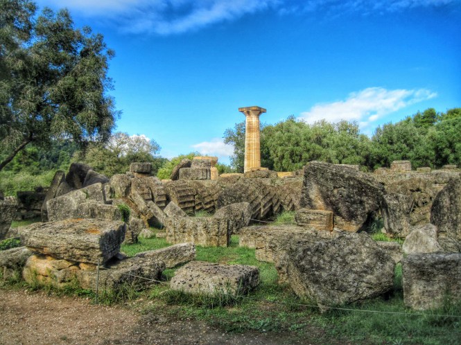 Temple of Zeus with fallen columns