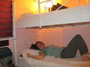 Our bunk beds in the dorm room we had to ourselves