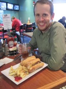 Enjoying a Yuengling beer and a cheesesteak in the Philly airport. Brought back good memories of the years we lived in Delaware!
