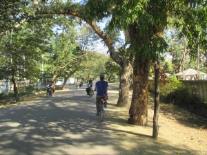 This was one of the quieter streets we rode on. Otherwise we couldn't have taken this picture!
