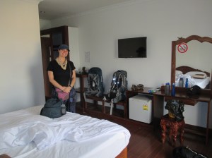 Our room at the Emerald BB in Battambang, Cambodia