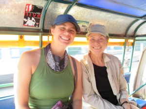 Riding in the songteauw