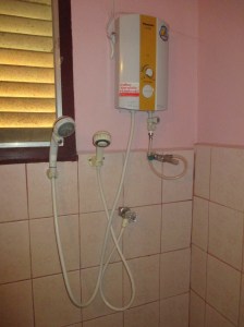 The shower that might have caused the whole problem...