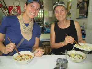 Enjoying our khao soi