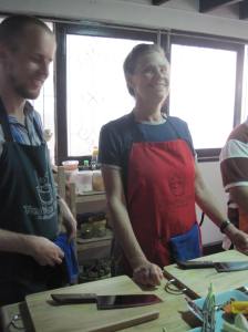 Eric and Peggy getting ready to cook!