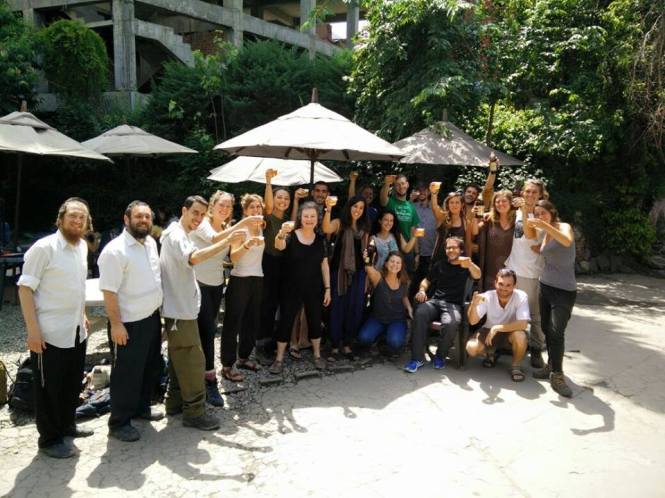 Team Bamboo plus the staff of the Chabad House